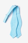 Sky Blue Chamberlain Check Diamond Tip Bow Tie Photo (1)