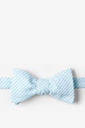 Sky Blue Kensington Seersucker Self-Tie Bow Tie Photo (0)