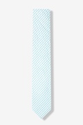 Sky Blue Kensington Seersucker Skinny Tie Photo (1)