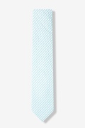 Sky Blue Kensington Seersucker Skinny Tie Photo (1)