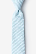 Sky Blue Kensington Seersucker Skinny Tie Photo (0)