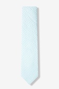 Sky Blue Kensington Seersucker Skinny Tie Photo (1)