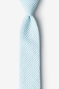 Sky Blue Kensington Seersucker Skinny Tie Photo (0)