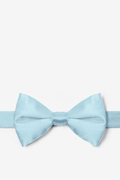 Baby Sky Blue Metallic Dot Detail Pre Folded Pocket Square & Bow Tie Gift Set 