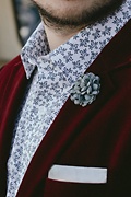 Chrysanthemum Slate Lapel Pin Photo (1)