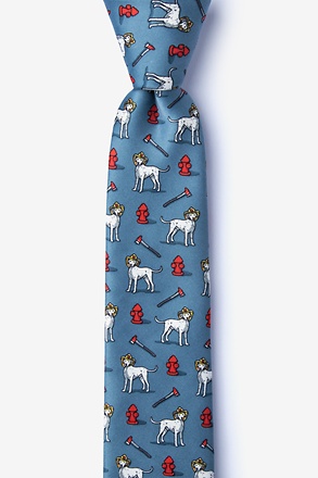 _Dalmatian Firefighter Slate Skinny Tie_