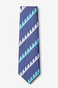 Ocean Waves Slate Extra Long Tie Photo (1)