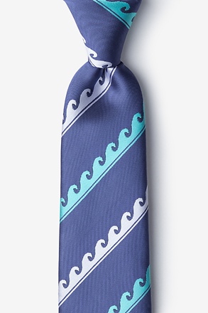 Ocean Waves Slate Tie