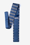 French Stripe Slate Knit Skinny Tie Photo (1)