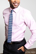 French Stripe Slate Knit Skinny Tie Photo (2)