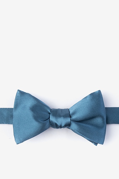 Slate Self-Tie Silk Bow Tie for Men | Elite Solid | Ties.com