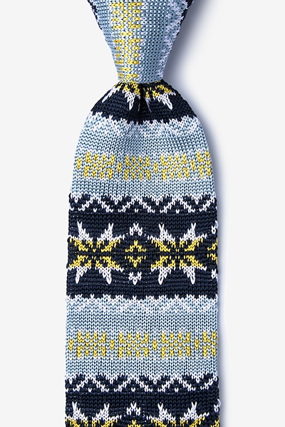 Slate Silk Winter Knit Tie