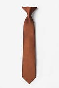 Spice Brown Clip-on Tie For Boys Photo (0)