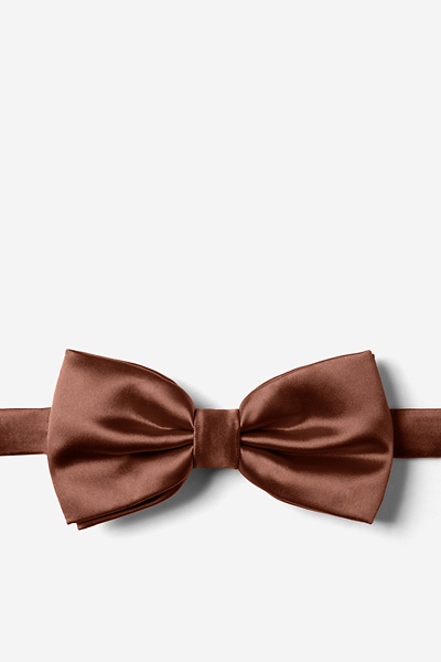 Spice Brown Microfiber Spice Brown Pre-Tied Bow Tie