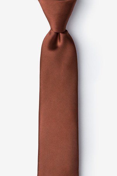 Spice Brown Microfiber Spice Brown Skinny Tie