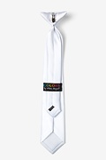 Stark White Clip-on Tie For Boys Photo (1)