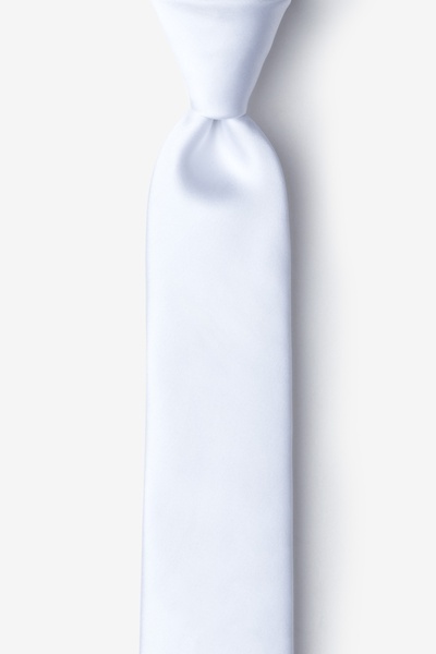 Stark White Microfiber Stark White Skinny Tie