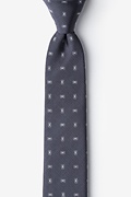 Nelson Steel Gray Skinny Tie Photo (0)