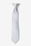 Sterling Silver Clip-on Tie For Boys Photo (0)