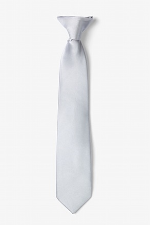 Sterling Silver Clip-on Tie For Boys