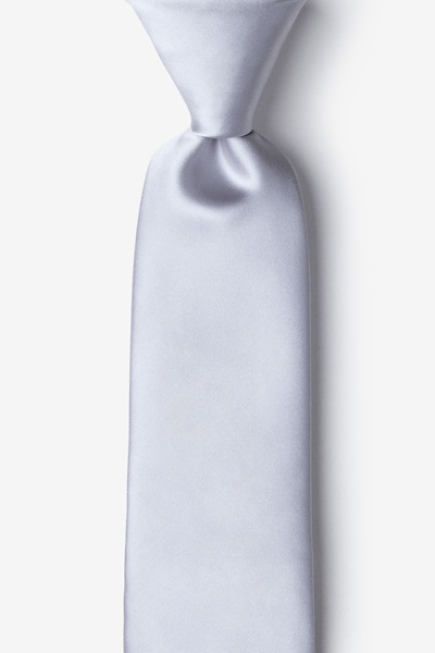 Sterling Silver Microfiber Sterling Silver Tie