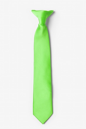 _Summer Green Clip-on Tie For Boys_