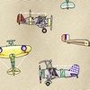 Tan/taupe Silk Vintage US Warplanes