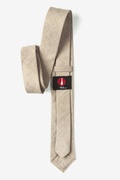 Tan Simplicity Speckle Tan/taupe Skinny Tie Photo (1)