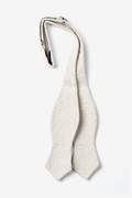 Tan Tangent Tan/taupe Diamond Tip Bow Tie Photo (1)