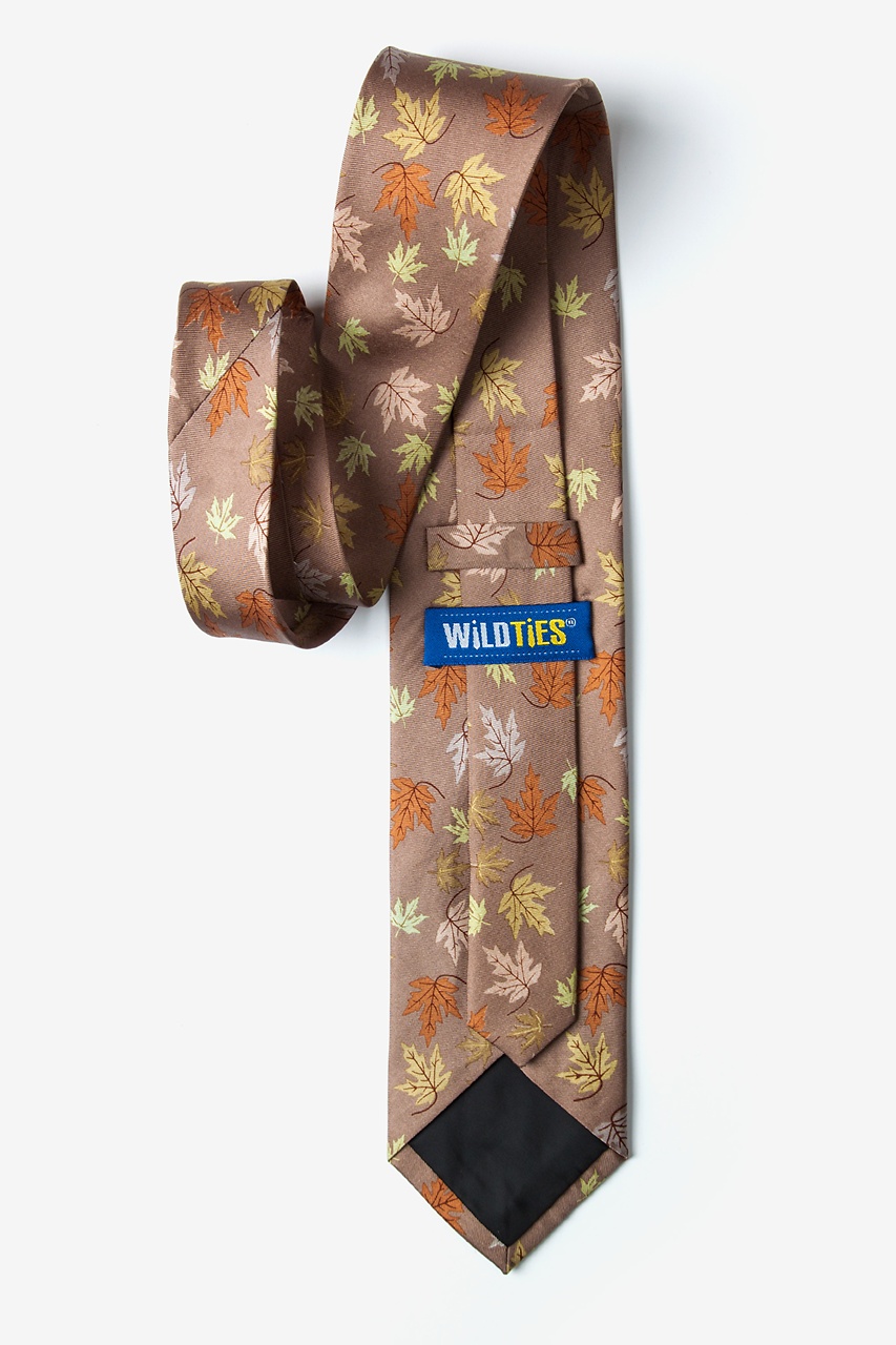 Leaves of Fall Tan/taupe Tie Photo (1)