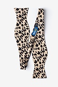 Leopard Animal Print Tan/taupe Self-Tie Bow Tie Photo (1)