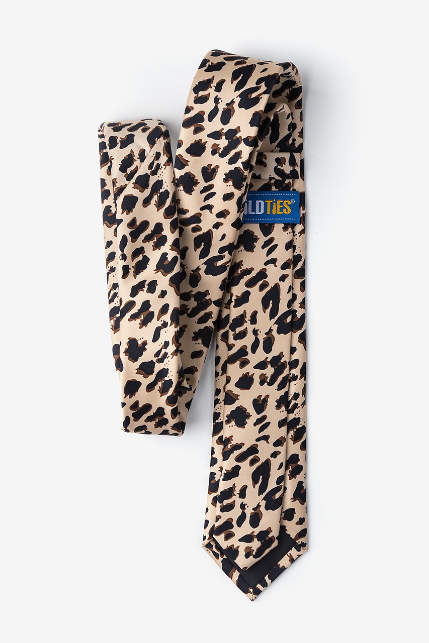 Leopard Animal Print Tan/taupe Skinny Tie Photo (1)
