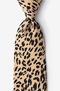 Leopard Animal Print Tan/taupe Tie Photo (0)