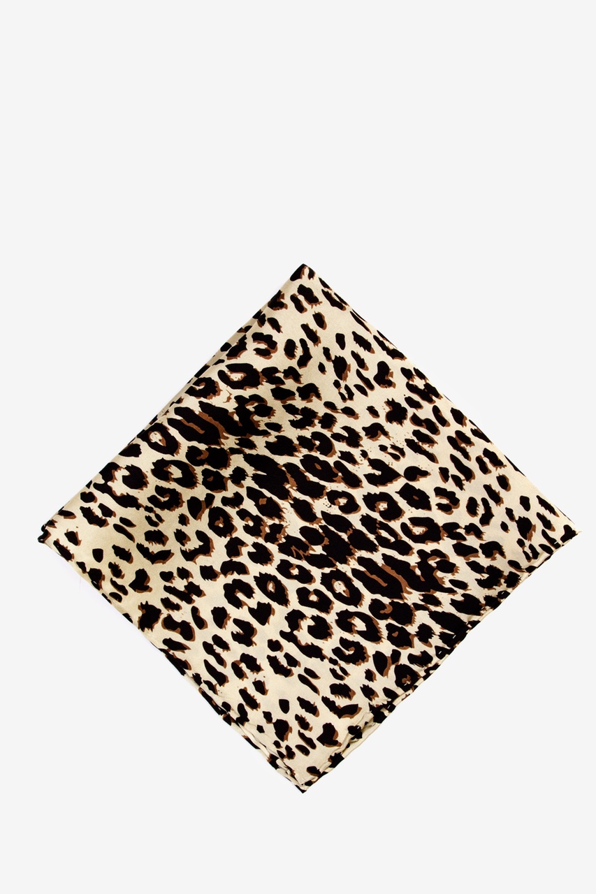 Get Wild Navy Blue Leopard Print Satin Scarf