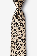 Leopard Print 3" Tan/taupe Skinny Tie Photo (0)