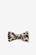 Leopard Print Tan/taupe Bow Tie For Infants Photo (0)