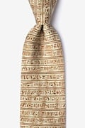 Egyptian Hieroglyphs Tan/taupe Tie Photo (0)