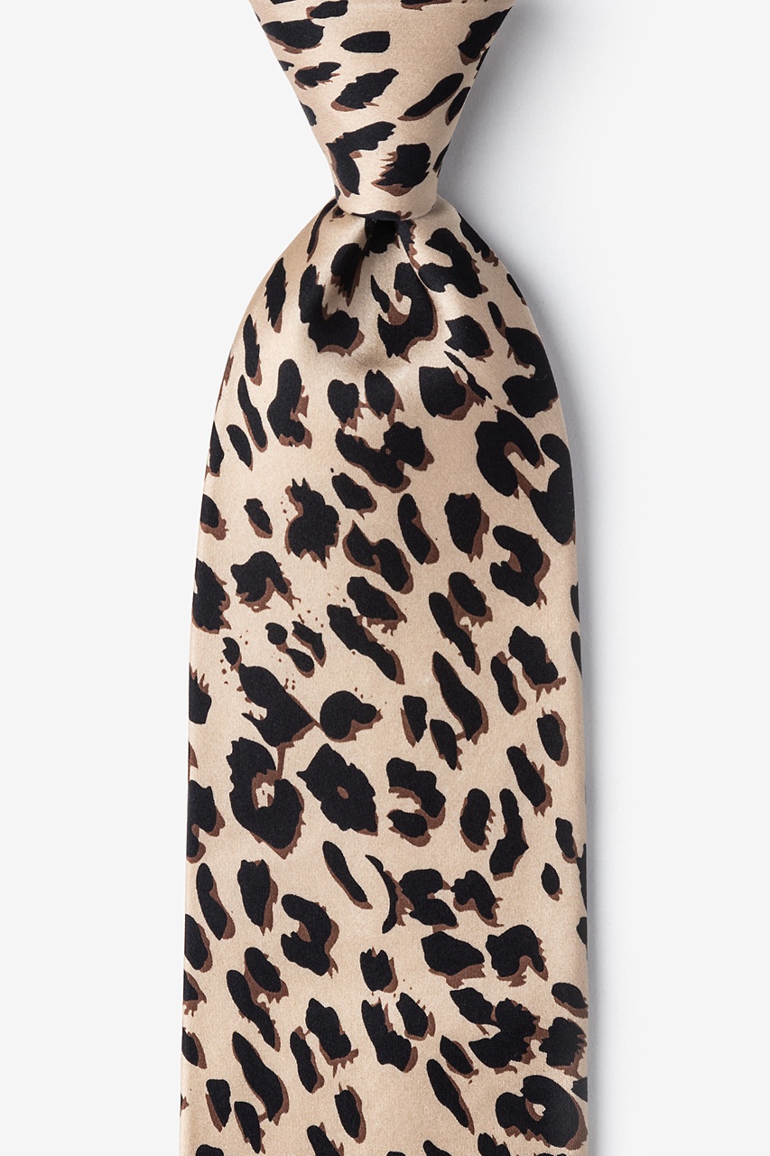 Leopard Print Tan/taupe Tie Photo (0)