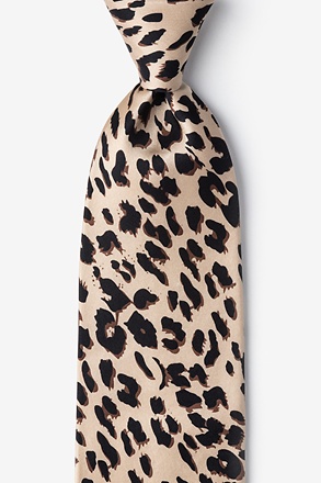 Leopard Print Tan/taupe Tie