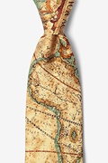 Old World Exploration Tan/taupe Tie Photo (0)