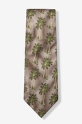 Tropical Palms Tan/taupe Tie Photo (0)