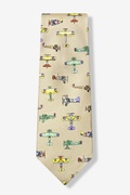 Vintage US Warplanes Tan/taupe Tie Photo (1)