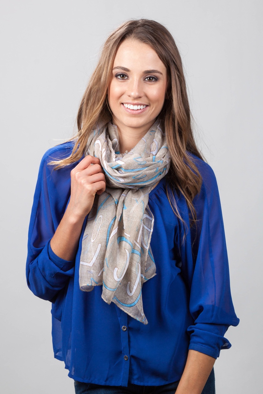 What's Your Number Tan/taupe Scarf Photo (3)