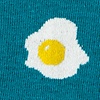 Teal Carded Cotton Bacon & Eggs Sock