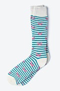 Crab Teal His & Hers Socks Photo (1)
