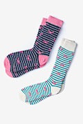 Crab Teal His & Hers Socks Photo (0)