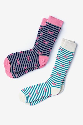 _Crab Teal His & Hers Socks_