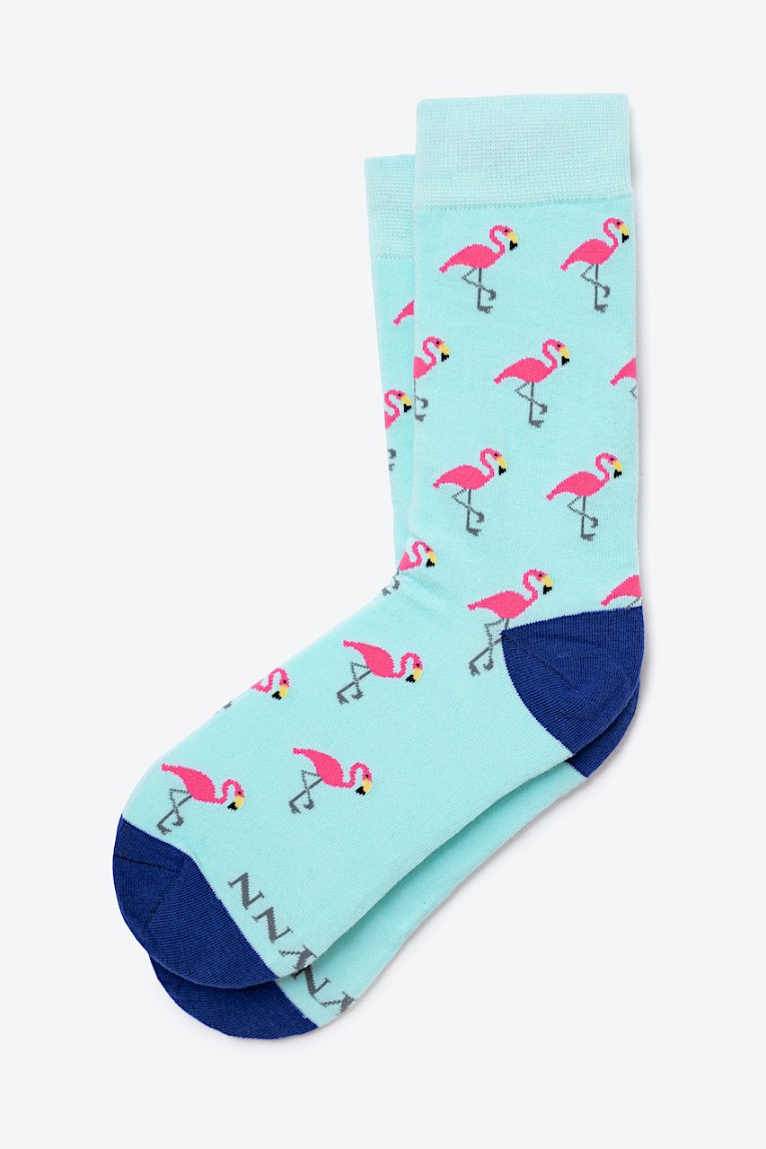 Teal Carded Cotton Flocking Fabulous His & Hers Socks | Ties.com