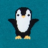 Teal Carded Cotton Penguins are Chill Sock