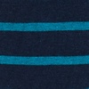 Teal Carded Cotton Virtuoso Stripe Medium-Large Sock